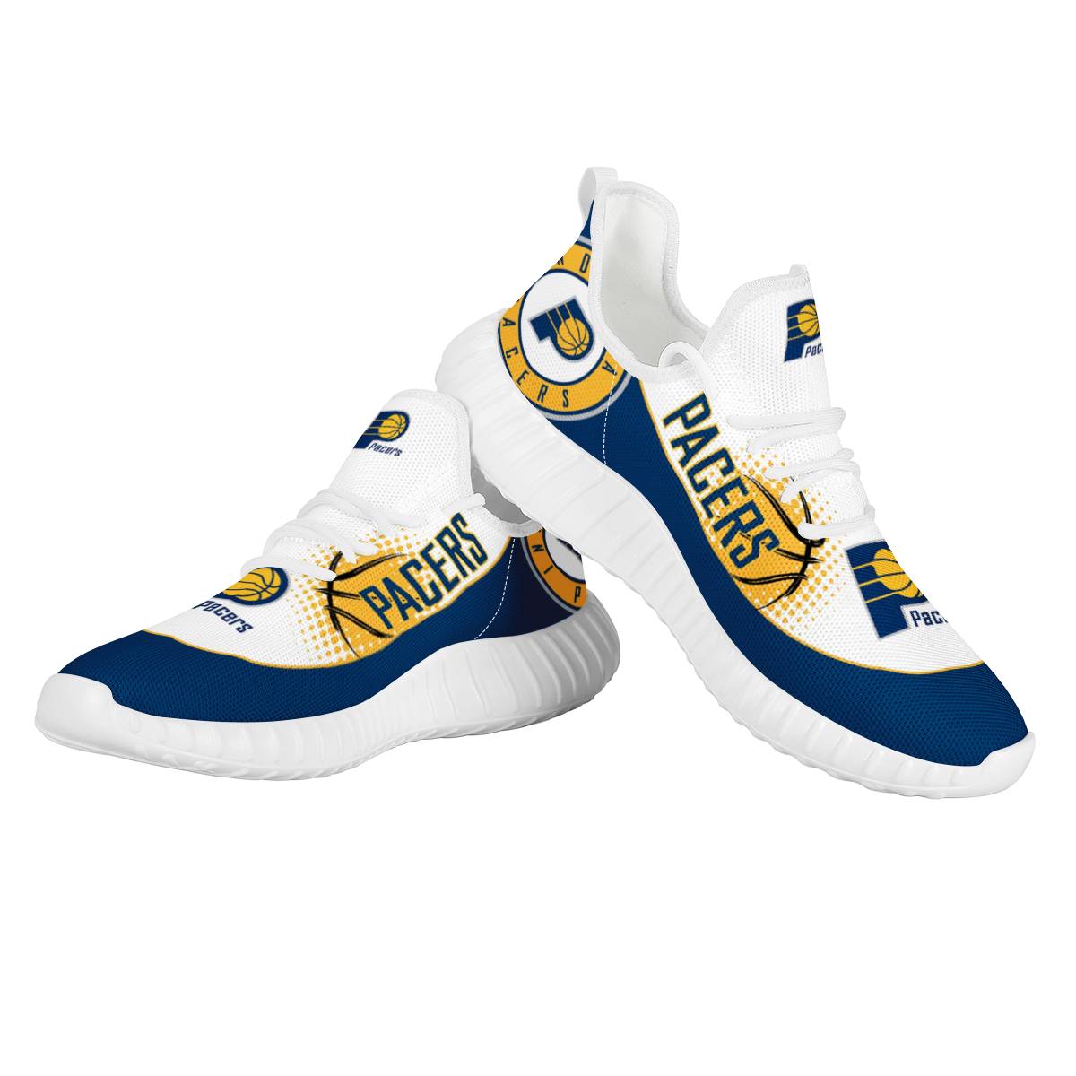 Men's Indiana Pacers Mesh Knit Sneakers/Shoes 002
